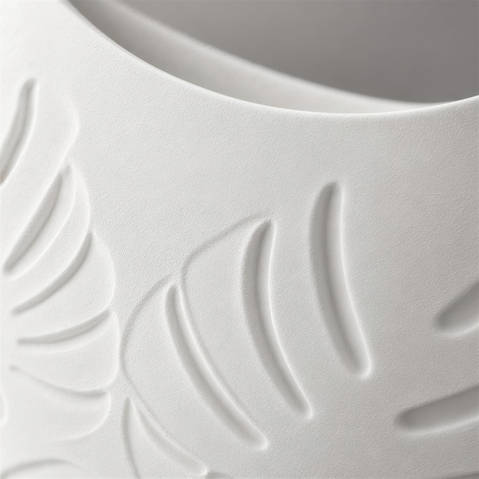 Costola – flache Vase mit Blattrelief aus dem 3D-Druck 3
