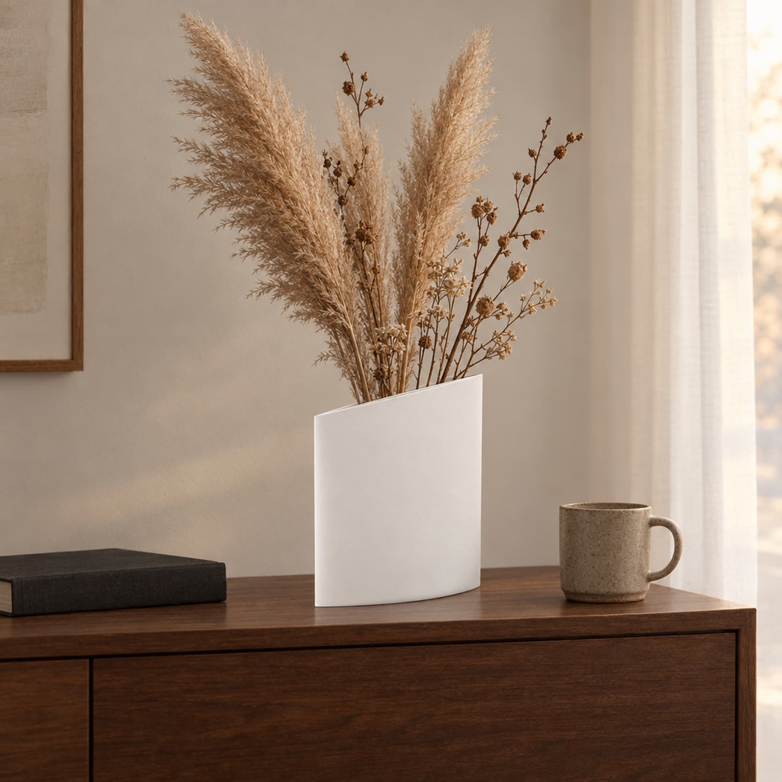 Lama – flache Vase mit schräger Kante aus dem 3D-Druck 2