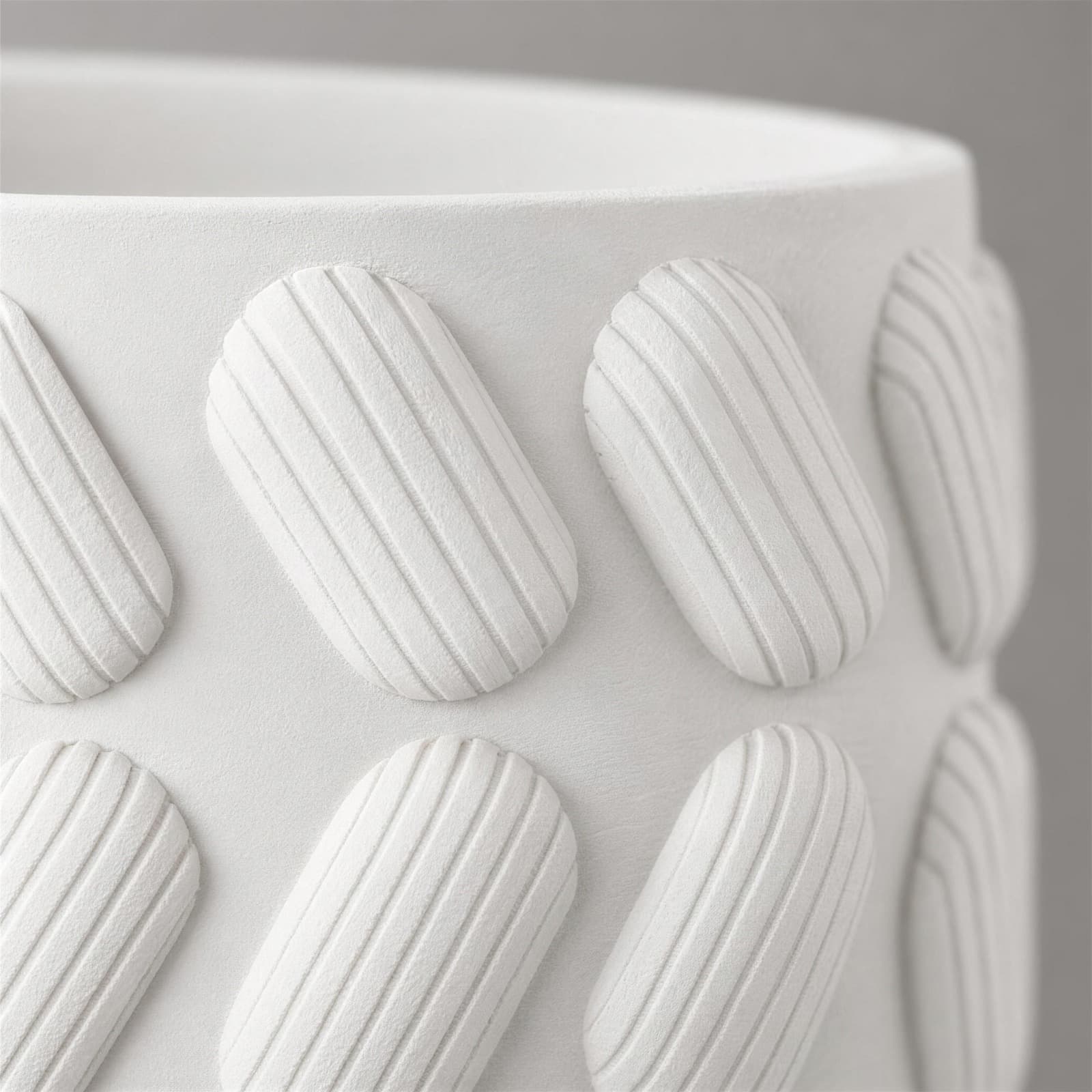 Spinato – Übertopf mit Fischgrät-Relief aus dem 3D-Druck 3