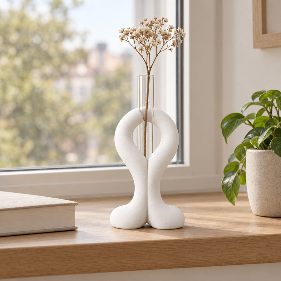 Asola – schlanker Halter aus einer einzigen Rundrohr-Schlaufe aus dem 3D-Druck