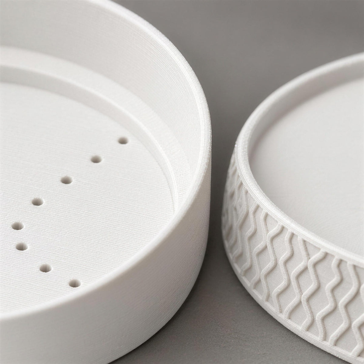 Bacino – Pflanztopf flach mit Untersetzer aus dem 3D-Druck