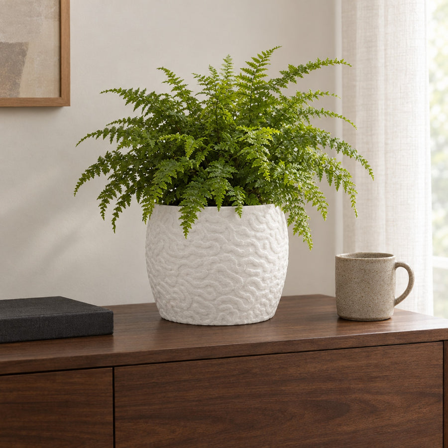 Labirinto – Übertopf mit Labyrinth-Relief aus dem 3D-Druck