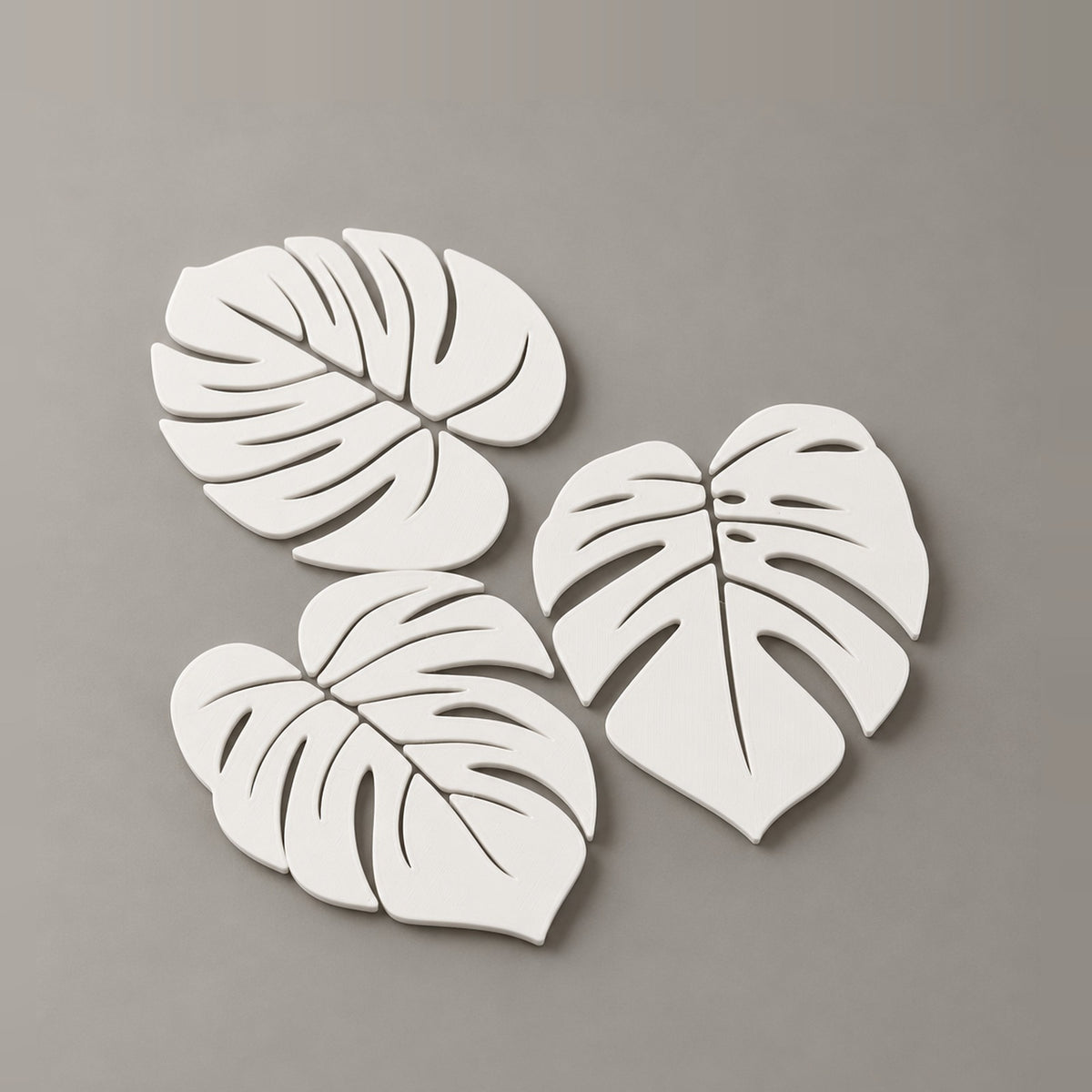 Liana – Untersetzer-Set aus drei Monstera-Blättern aus dem 3D-Druck