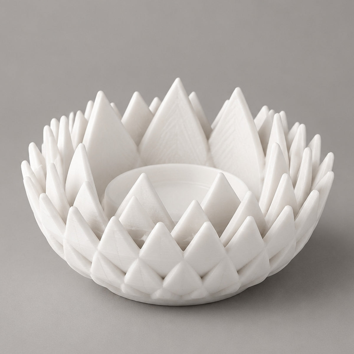Loto – Teelichthalter in Form einer geöffneten Blüte aus dem 3D-Druck