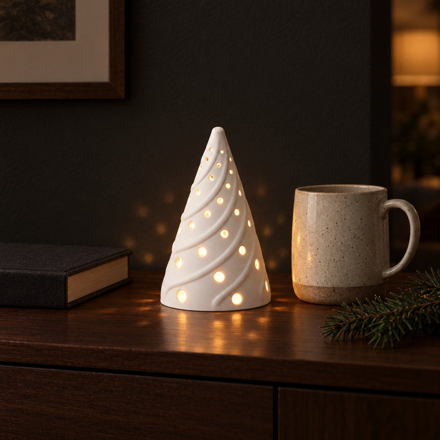 Traforo – Tannenbaum-Lichthülle mit Lochmuster aus dem 3D-Druck