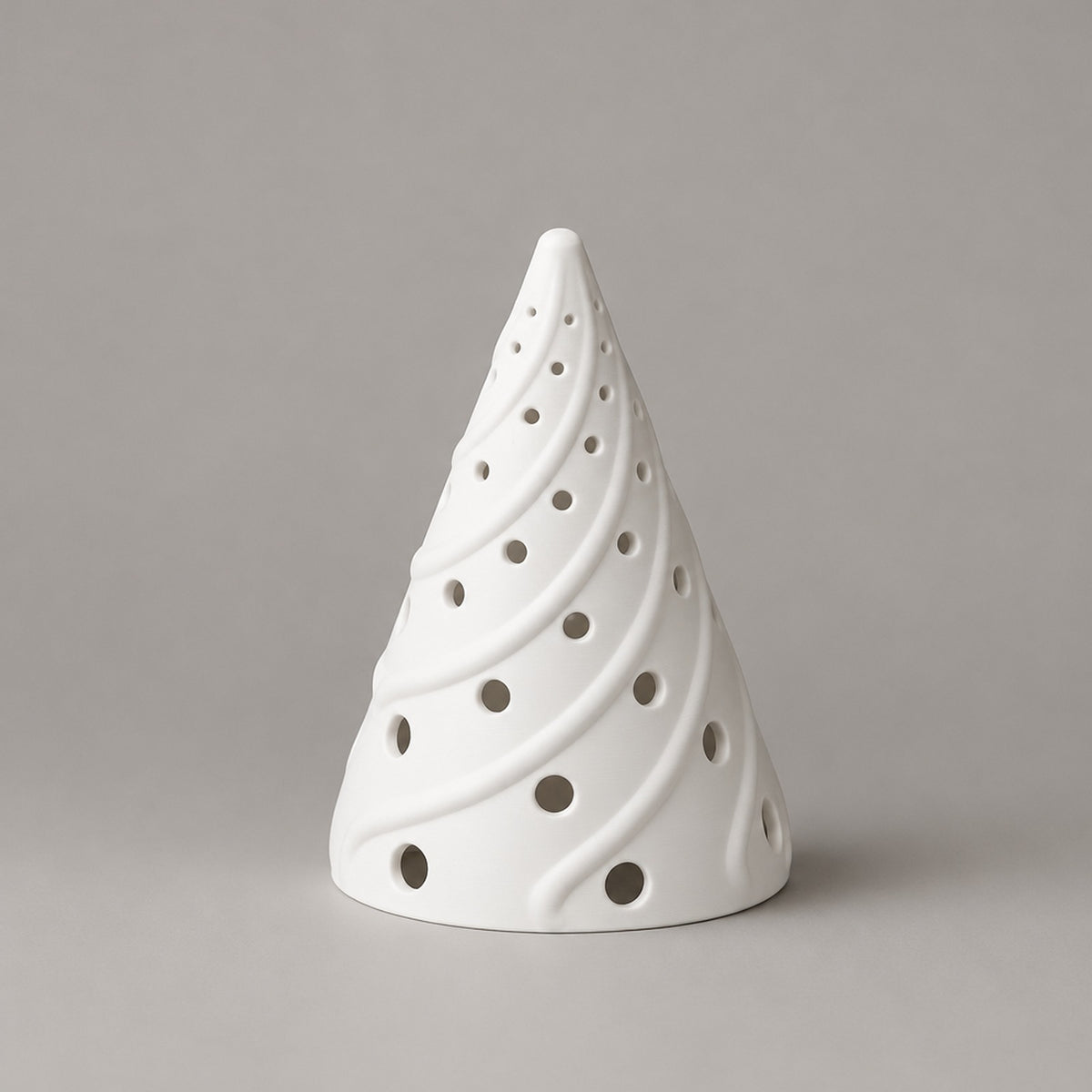 Traforo – Tannenbaum-Lichthülle mit Lochmuster aus dem 3D-Druck