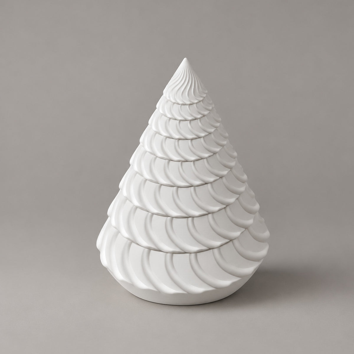Smerlo – Weihnachtsbaum aus neun gewellten Etagen aus dem 3D-Druck