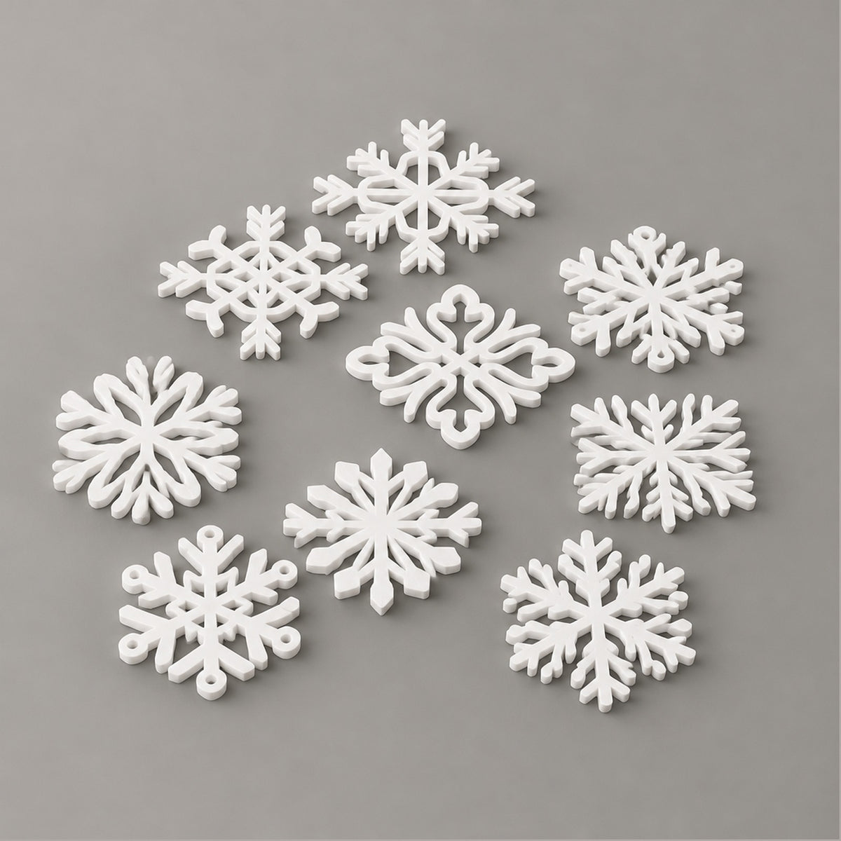 Gelo – Set aus zehn Schneeflocken-Untersetzern aus dem 3D-Druck