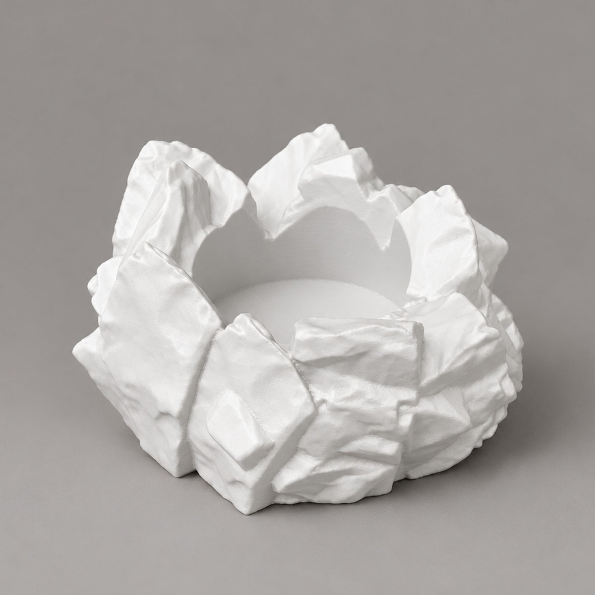 Sasso – Teelichthalter im Felslook aus dem 3D-Druck