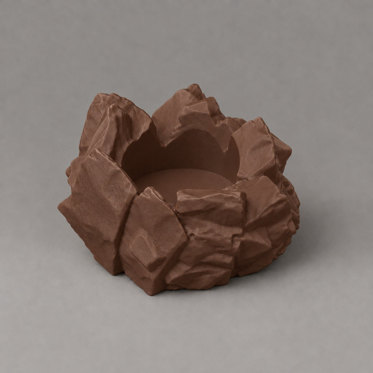 Sasso – Teelichthalter im Felslook aus dem 3D-Druck