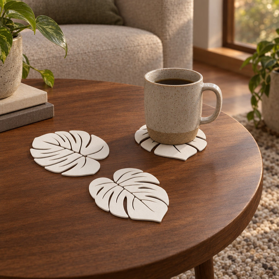 Liana – Untersetzer-Set aus drei Monstera-Blättern aus dem 3D-Druck